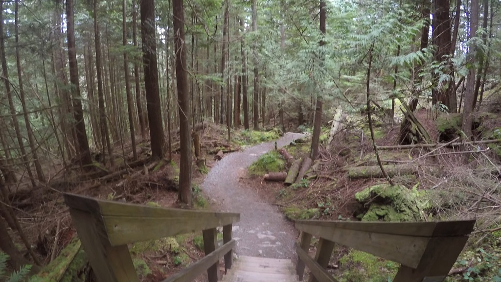 Entrance to Jug Island Trail in Belcarra Regional Park, one of the scenic hikes in Metro Vancouver