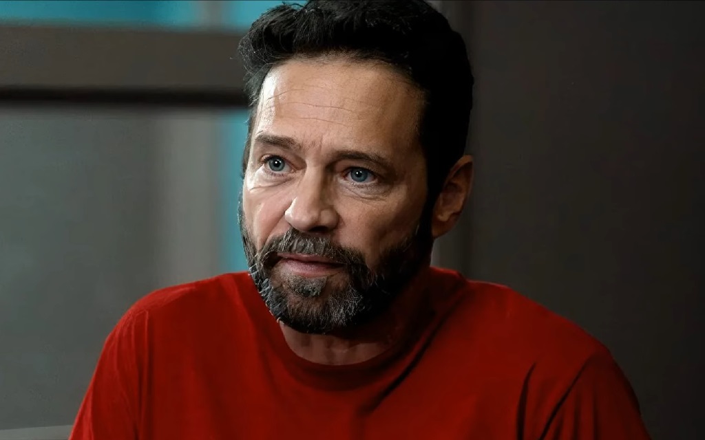 Jason Priestley in a candid moment, classic and composed
